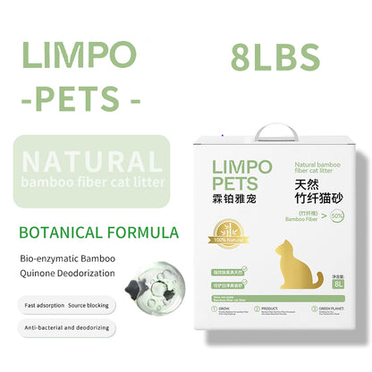 LIMPO Natural Bamboo Fiber Cat Litter sand-planted bamboo fiber 1.5L  3L  8L  （100 packs Starting from）