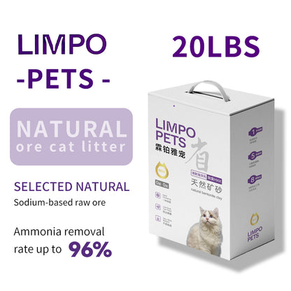 LIMPO  Natural Mineral Litter MAX Deodorizing Low Dust Efficient Cleaning Cat Litter Ore MAX5LBS 10LBS 20LBS（100 packs Starting from）